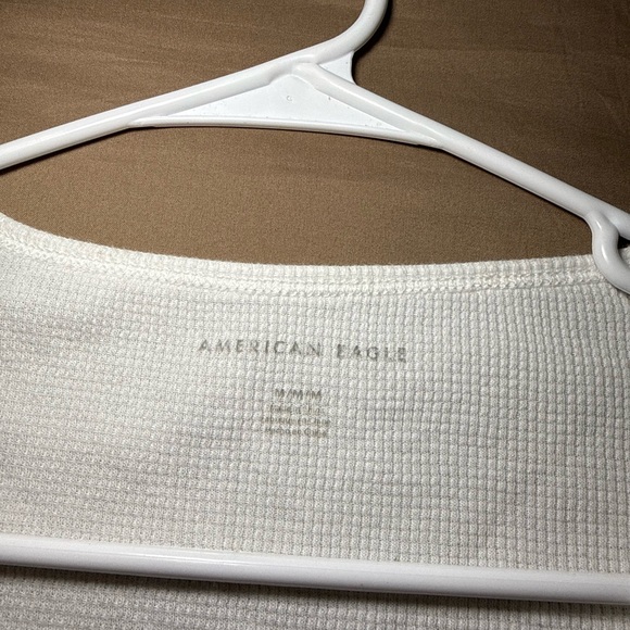 American Eagle Outfitters Cream Button-Down Women's Shirt - Picture 3 of 3